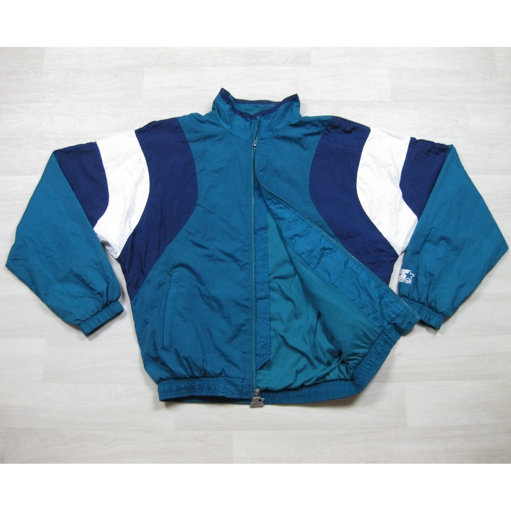 Vintage 90s Starter Windbreaker Jacket Men's (L) Colorblock Warmup Athletic